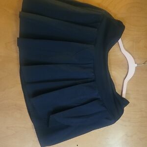 Classic Pleated Mini Skort in Black